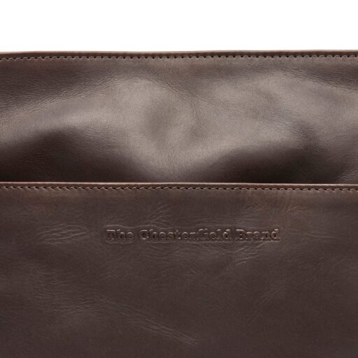 The Chesterfield Brand Dámska kožená kabelka cez rameno Lunton C48.139701 hnedá logo