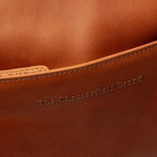 The Chesterfield Brand Dámska kožená kabelka cez rameno Lunton C48.139731 koňaková logo