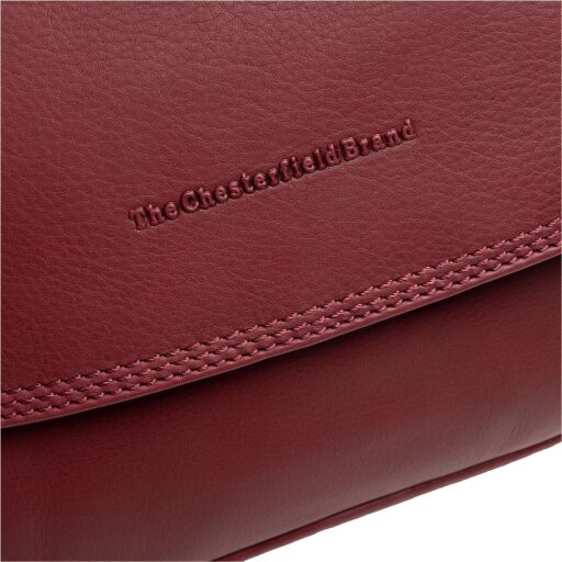 The Chesterfield Brand Kožená kabelka cez rameno Miloa C48.142118 vínovo červená