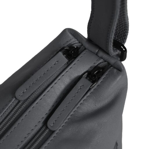 DANIEL RAY kabelka cez rameno / crossbody Muswellbrook DRL 16.1598.25 tmavošedá dva hlavné zipsy