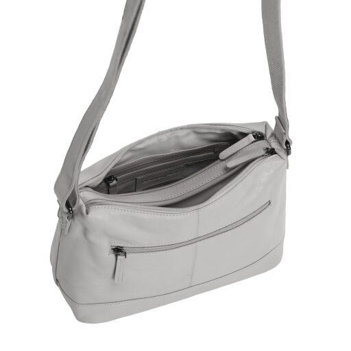 DANIEL RAY kabelka cez rameno / crossbody Muswellbrook DRL 16.1598.59 svetlo sivá otvorená