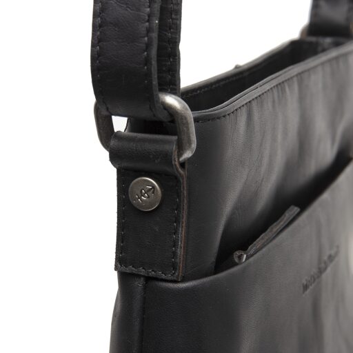 The Chesterfield Brand Dámska kožená kabelka cez rameno Navene C48.136300 čierna detail