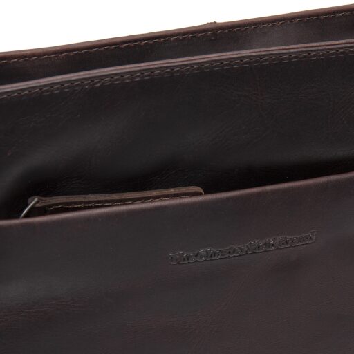 The Chesterfield Brand Dámska kožená kabelka cez rameno Navene C48.136301 hnedá logo