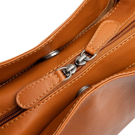 The Chesterfield Brand Kožená kabelka cez rameno Nerissa C48.143731 koňaková dvojcestný zips