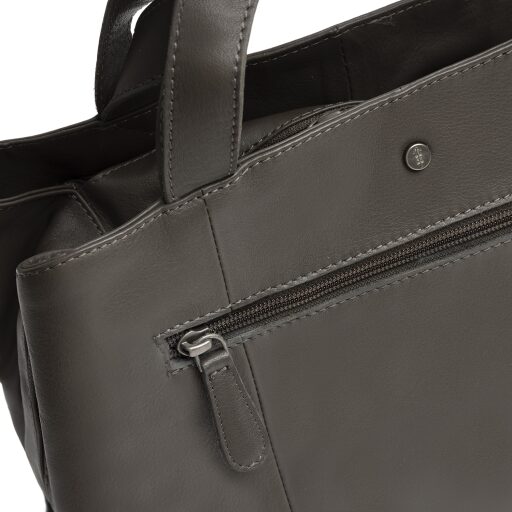 The Chesterfield Brand Kožená kabelka cez rameno Nerissa C48.143733 tmavo sivá zadná priehradka
