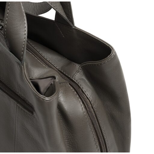 The Chesterfield Brand Kožená kabelka cez rameno Nerissa C48.143733 tmavo sivá zips