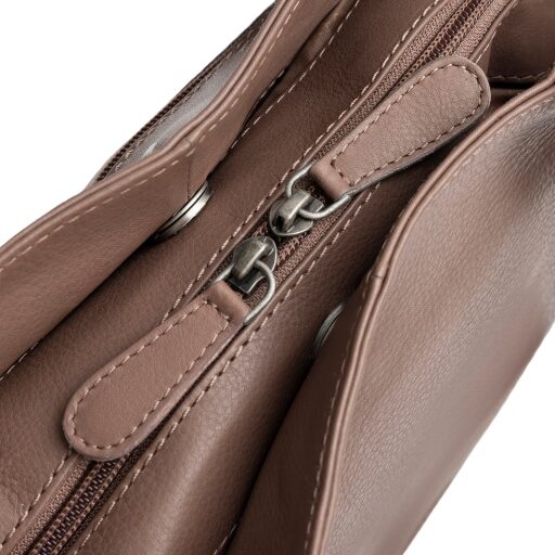 The Chesterfield Brand Kožená kabelka cez rameno Nerissa C48.143740 hnedá dvojcestný zips