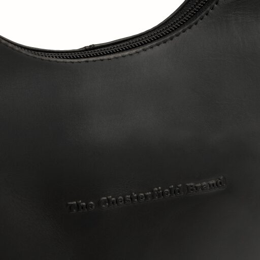 The Chesterfield Brand Kožená kabelka cez rameno Neya C48.144700 čierna logo