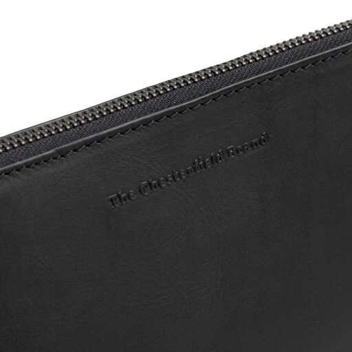 The Chesterfield Brand kožená kabelka cez rameno Orinoco C48.144200 čierna logo