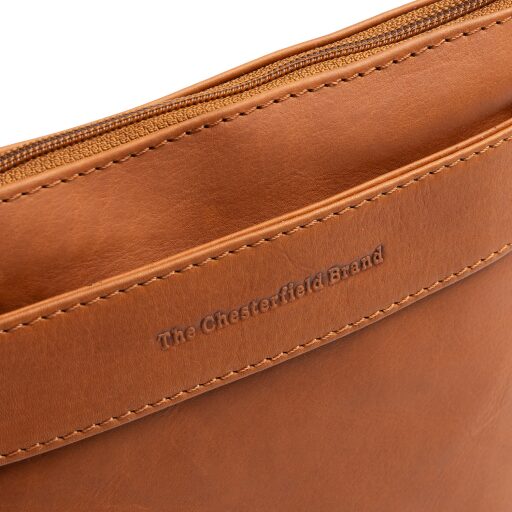 The Chesterfield Brand kožená kabelka cez rameno Trenton C48.144131 koňaková logo