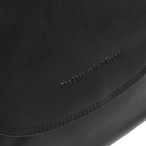The Chesterfield Brand kožená kabelka cez rameno Vayana C48.144800 čierna logo
