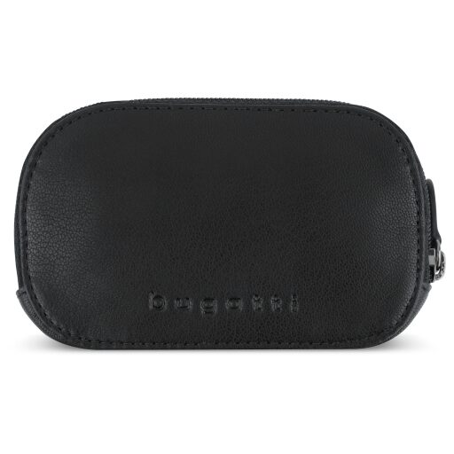 Bugatti kožená kľúčenka / puzdro na kľúče RFID Black Magic 49123501 čierna zadná strana