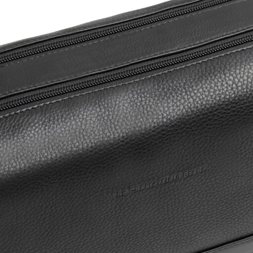 The Chesterfield Brand Kožená kozmetická taška Montelaro C08.063900 čierna logo