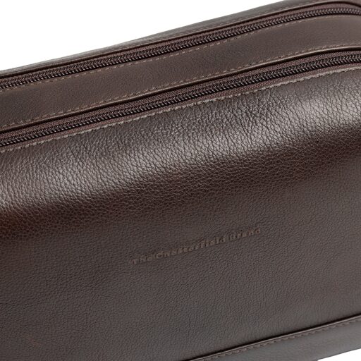 The Chesterfield Brand Kožená kozmetická taška Montelaro C08.063901 hnedá logo