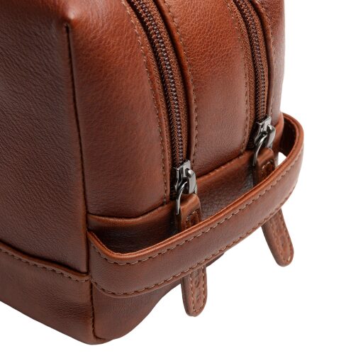 The Chesterfield Brand Kožená kozmetická taška Montelaro C08.063931 koňaková dve priehradky