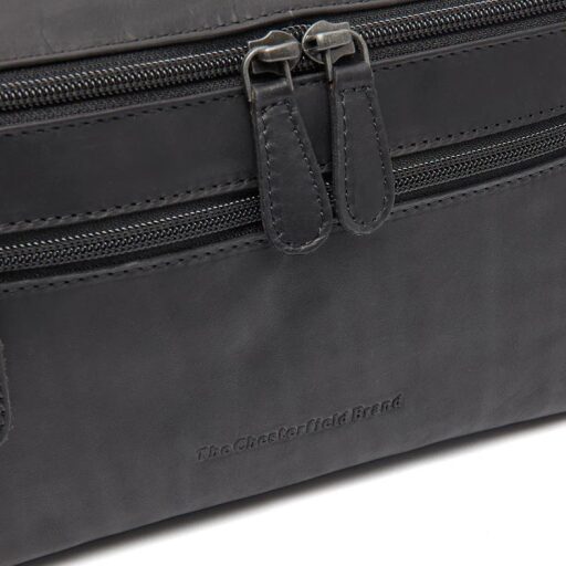 The Chesterfield Brand Kožená kozmetická taška Trevia C08.054200 čierna logo