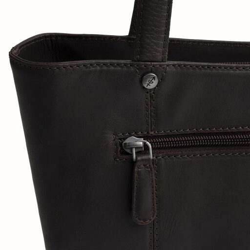 The Chesterfield Brand Kožená shopper kabelka Anira C38.023101 hnedá zadná priehradka
