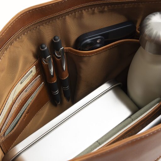 The Chesterfield Brand Kožená shopper kabelka Elira C48.143931 koňaková vnútorné priehradky