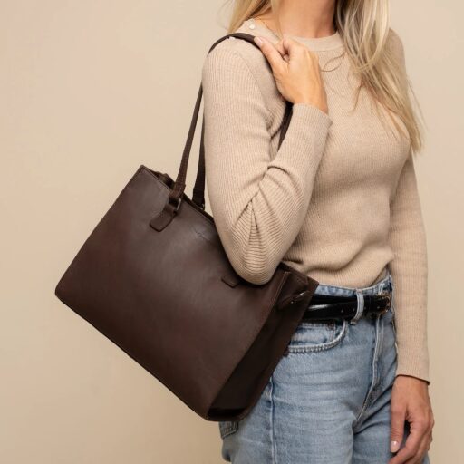 The Chesterfield Brand Kožená shopper kabelka Ellsworth C38.022801 hnedá cez rameno