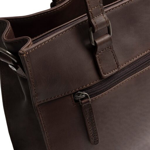 The Chesterfield Brand Kožená shopper kabelka Ellsworth C38.022801 hnedá zadná priehradka