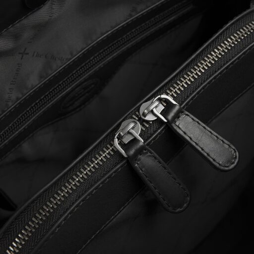 The Chesterfield Brand Kožená shopper kabelka Lioren C48.145000 čierna dvojcestný zips