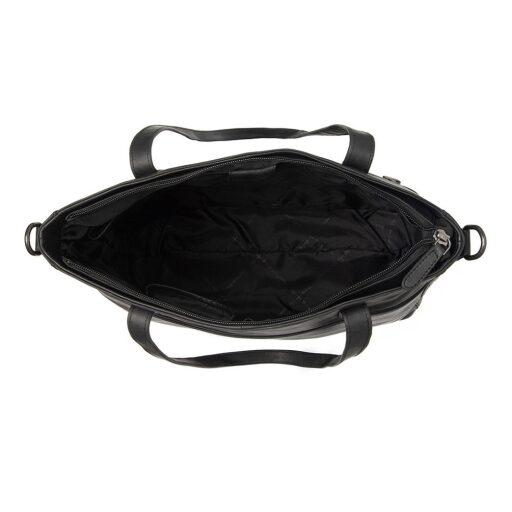 The Chesterfield Brand Kožená shopper kabelka na notebook Mosel C38.022500 čierna otvorená