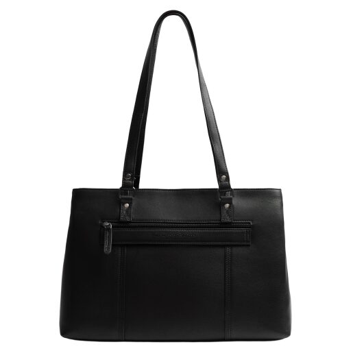 The Chesterfield Brand Kožená shopper kabelka na notebook 14" Alverino C38.022900 čierna zadná strana