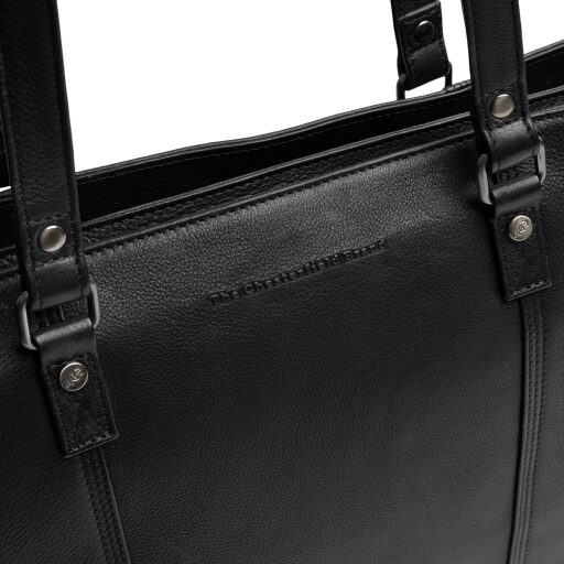 The Chesterfield Brand Kožená shopper kabelka na notebook 14" Alverino C38.022900 čierna logo