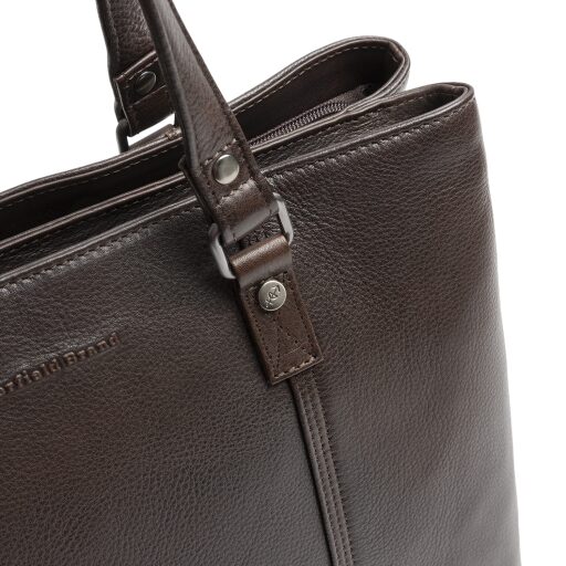 The Chesterfield Brand Kožená shopper kabelka na notebook 14" Alverino C38.022901 hnedá detail