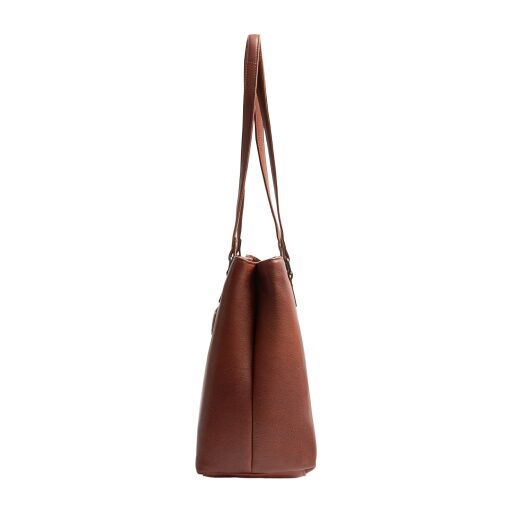 The Chesterfield Brand Kožená shopper kabelka na notebook 14" Alverino C38.022931 koňaková bočný pohľad