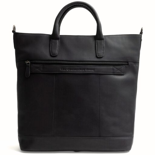 The Chesterfield Brand kožená shopper kabelka na notebook Westbrook C38.022700 čierna zadná strana