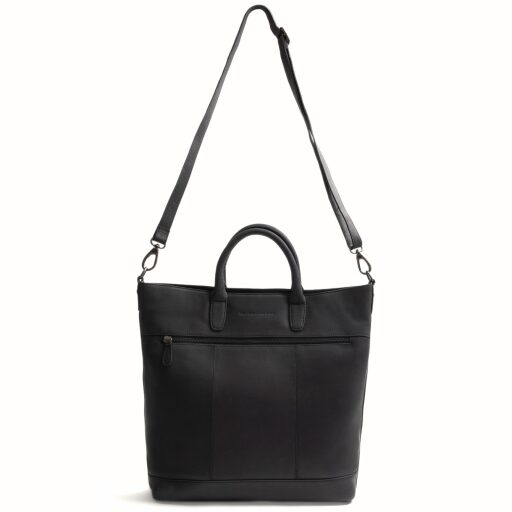 The Chesterfield Brand kožená shopper kabelka na notebook Westbrook C38.022700 čierna ramenný popruh