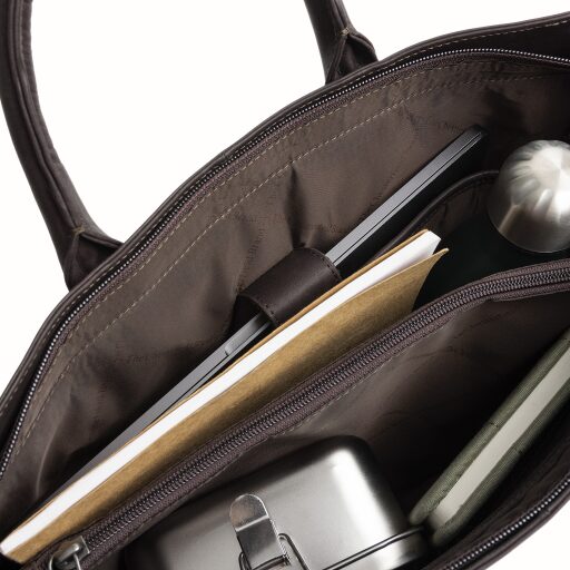 The Chesterfield Brand kožená shopper kabelka na notebook Westbrook C38.022701 hnedá vnútorné priehradky