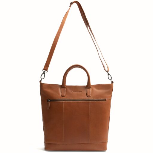 The Chesterfield Brand kožená shopper kabelka na notebook Westbrook C38.022731 koňaková ramenný popruh