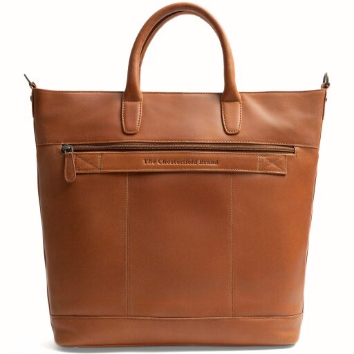 The Chesterfield Brand kožená shopper kabelka na notebook Westbrook C38.022731 koňaková zadná strana