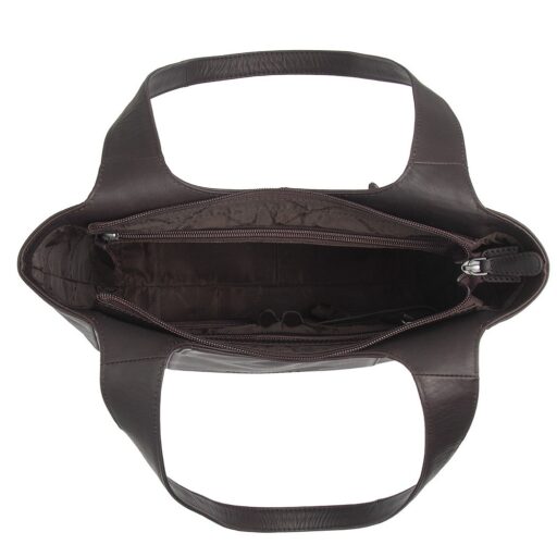 The Chesterfield Brand Kožená shopper kabelka Tofino C48.143401 hnedá otvorená