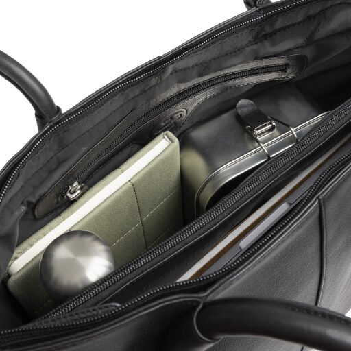The Chesterfield Brand Kožená shopper kabelka C38.023000 čierna otvorená