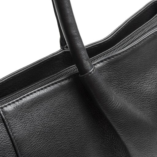 The Chesterfield Brand Kožená shopper kabelka C38.023000 čierna detail predná strana