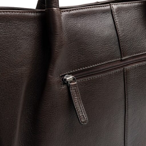 The Chesterfield Brand Kožená shopper kabelka Vespera C38.023001 hnedá zadné vrecko