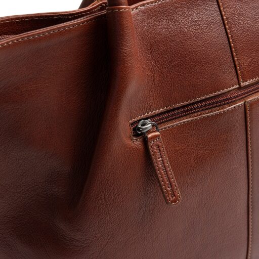 The Chesterfield Brand Kožená shopper kabelka Vespera C38.023031 koňaková zadné vrecko