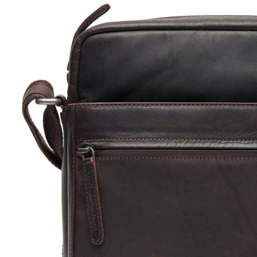 Kožená taška cez rameno The Chesterfield Brand Anzora C48.139901 hnedá predná kapsa