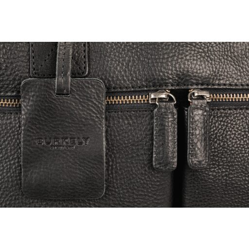 BURKELY Kožená taška na notebook 15,6" Antique Avery 8006988.56.10 čierna detail