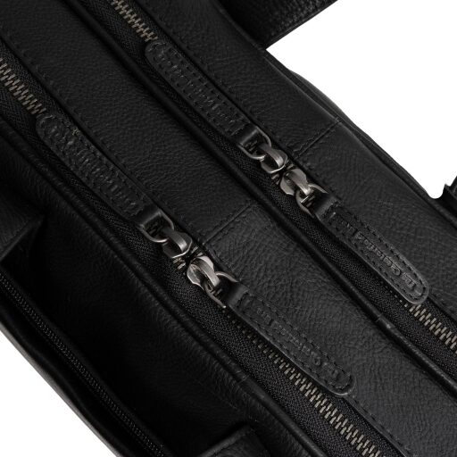 The Chesterfield Brand Kožená taška na notebook 15" Venturo C40.110800 čierna dvojcestný zips