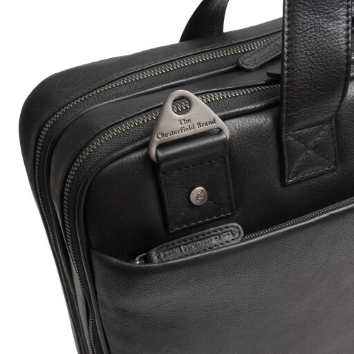 The Chesterfield Brand Kožená taška na notebook 15" Venturo C40.110800 čierna očko