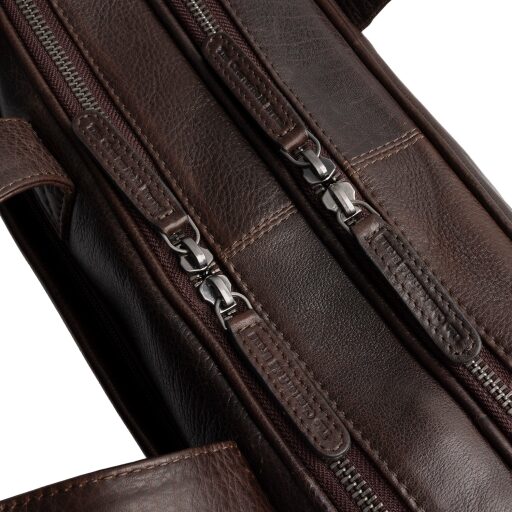 The Chesterfield Brand Kožená taška na notebook 15" Venturo C40.110801 hnedá dvojcestný zips