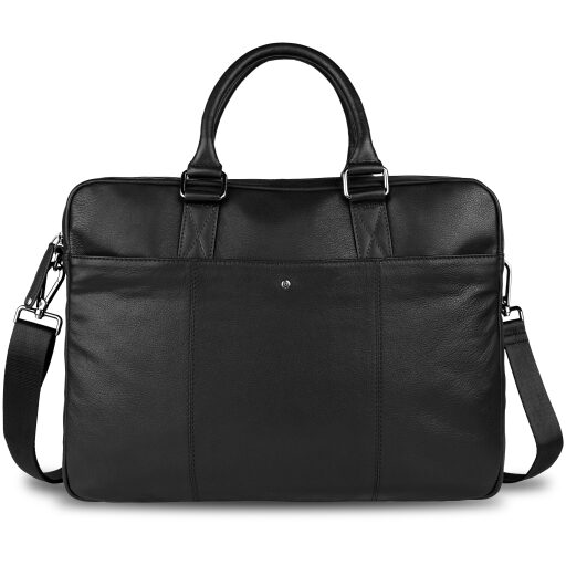 Bugatti kožená taška na notebook 17" Black Magic 49127601 čierna