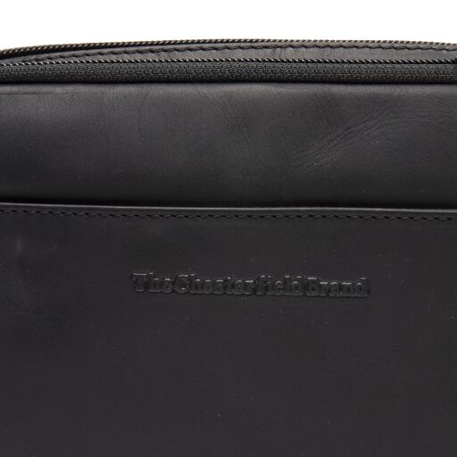 The Chesterfield Brand kožená taška cez rameno Ellon C48.136000 čierna logo