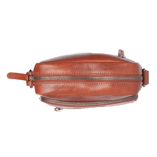 Kožená taška cez rameno The Chesterfield Brand Amantea C48.137631 koňaková