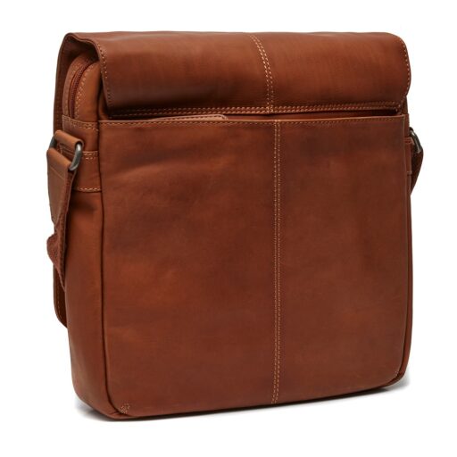 Klopová kožená taška cez rameno The Chesterfield Brand Raphael C48.055131 koňak zadná strana