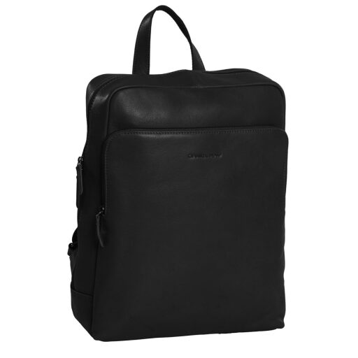 DANIEL RAY Kožený batoh na notebook 15,6" Broome DRL25.1591.00 čierny